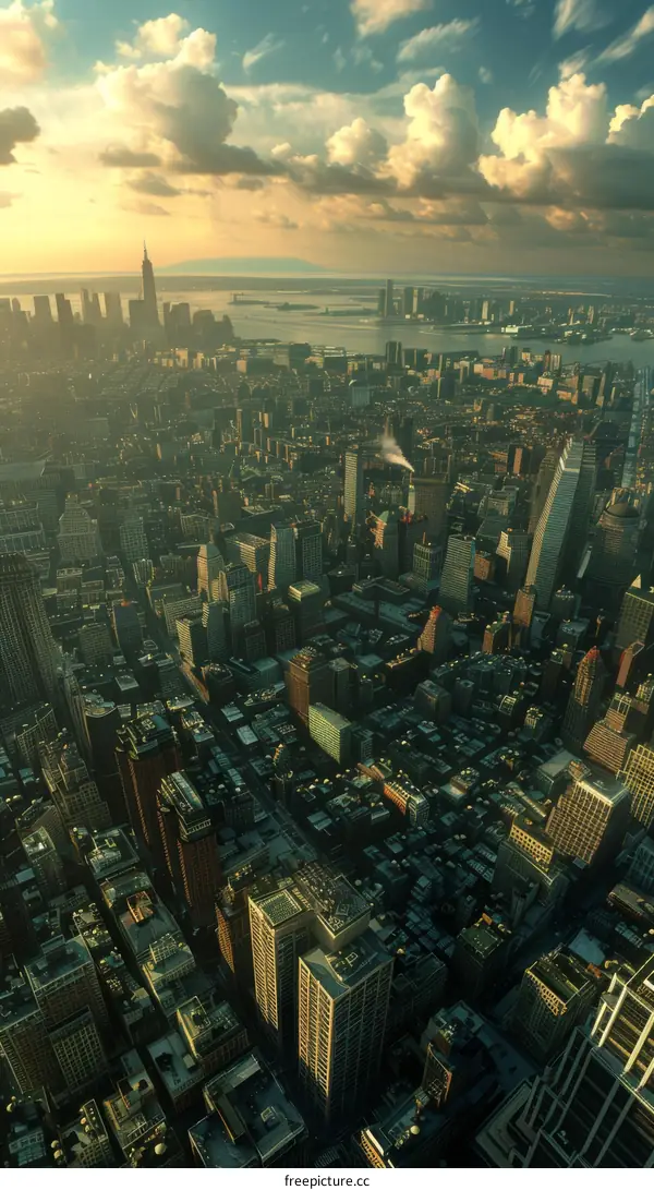 Epic New York City Skyline at Sunset