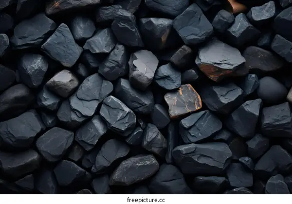 Close-up of Gray and Black Rocks