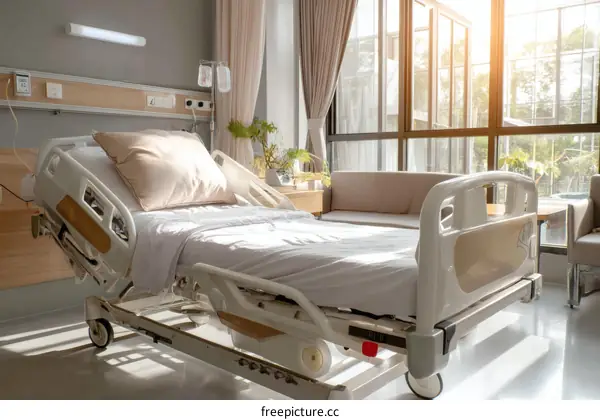 Hospital Bed with Big Window