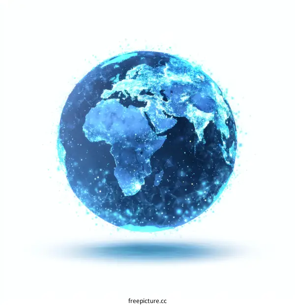 Global Network Illustration of Planet Earth
