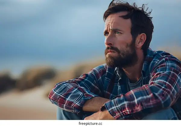 Portrait of a man looking away