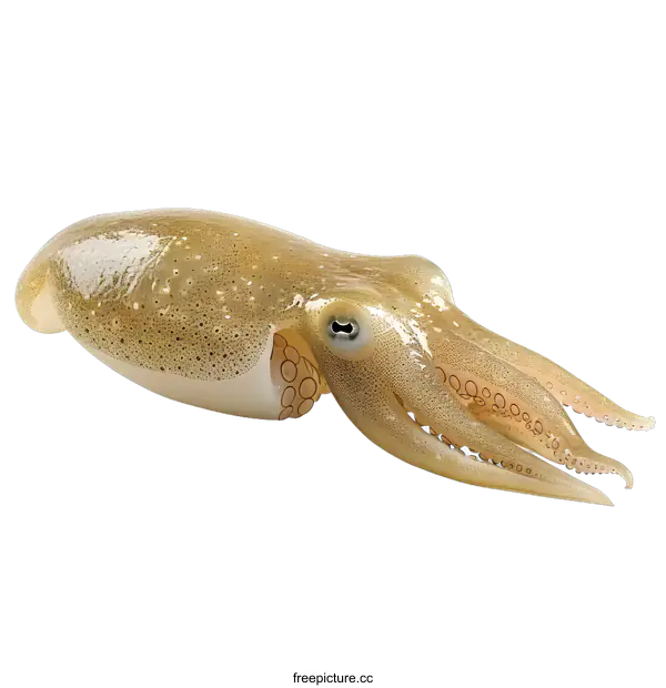 [Transparent Background PNG]A squid isolated on a white background