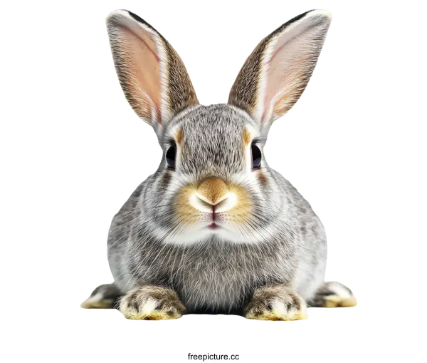 [Transparent Background PNG]Adorable Baby Rabbit Portrait
