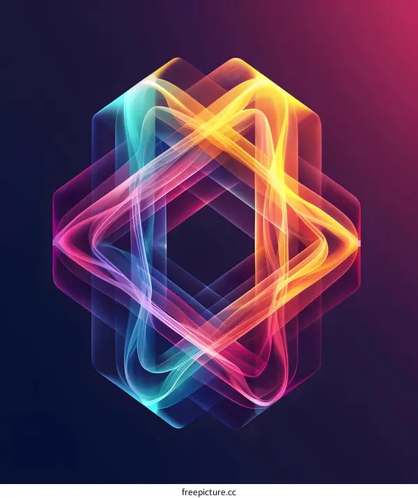 Colorful abstract 3D geometric shapes