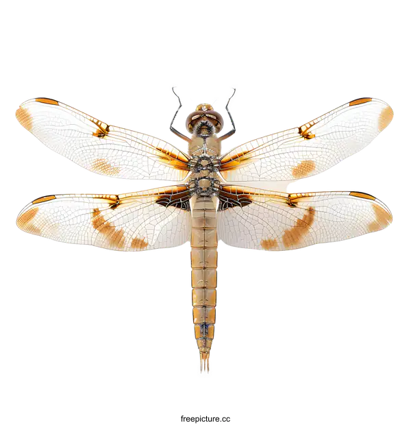 [Transparent Background PNG]Dragonfly Wings Spread on White