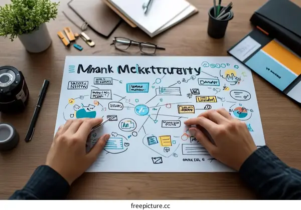 Business Plan Sketch on White Paper