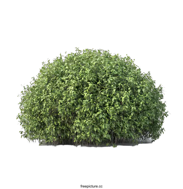 [Transparent Background PNG]Green Shrub Isolated on White Background