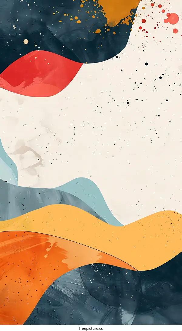 Abstract Colorful Background With Wavy Lines