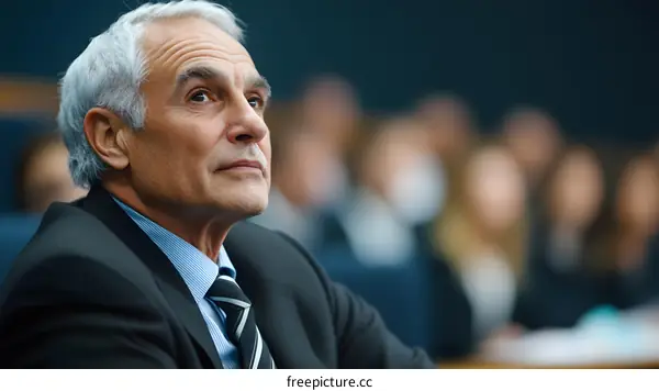 Attentive Businessman in a Meeting