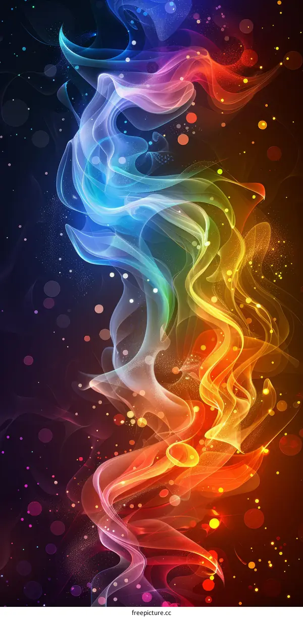 Abstract Colorful Smoke Art Design