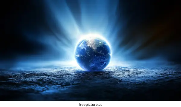 Earth Illuminated by Cosmic Light