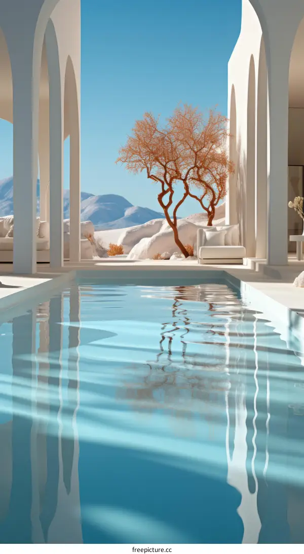 Minimalist Desert Oasis Architecture