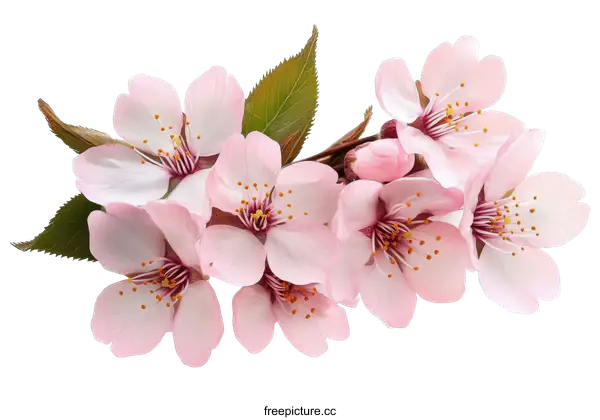 [Transparent Background PNG]Beautiful Pink Cherry Blossom Branch