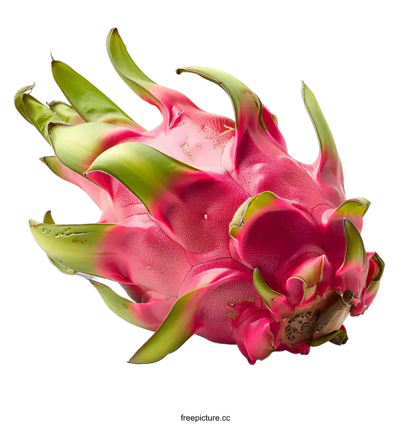 [Transparent Background PNG]Fresh Dragon Fruit on White Background
