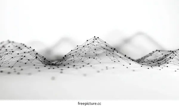 Abstract Networked Topography Illustration