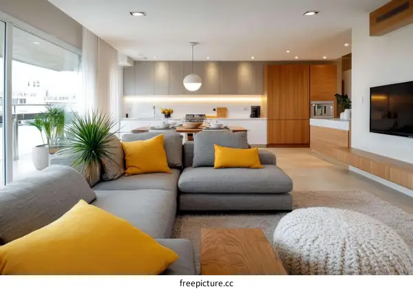 Modern Open-Plan Living Room Design