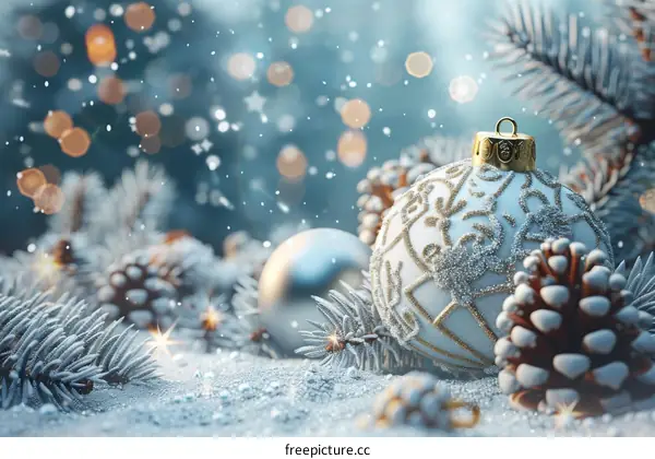 Winter Wonderland Christmas Ornament Scene