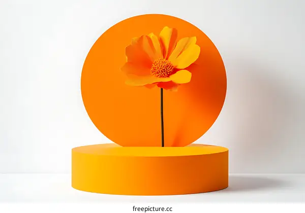 Modern Orange Flower Display