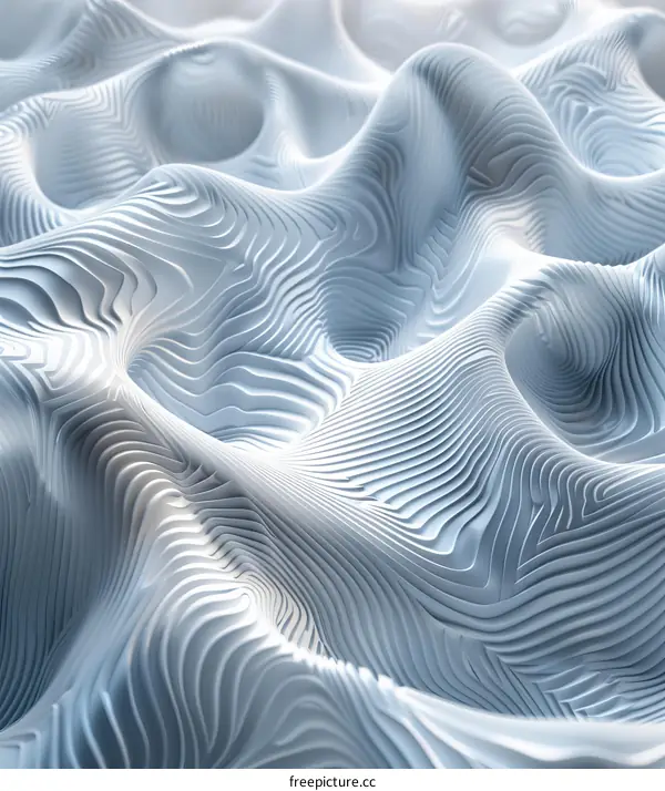 Abstract 3D Geometric Wave Pattern