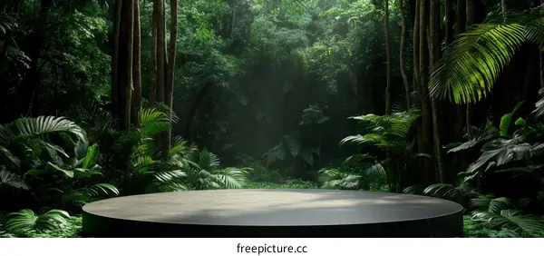 Jungle Forest Empty Stage Platform