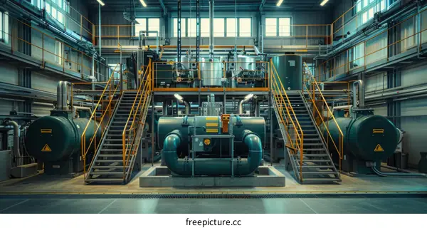 Industrial Interior: Machinery and Pipes