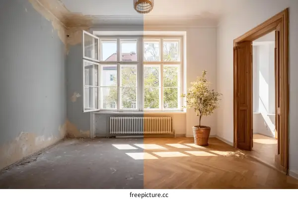 Renovated Room with Large Windows