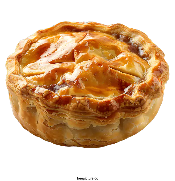 [Transparent Background PNG]A delicious apple pie on a white background