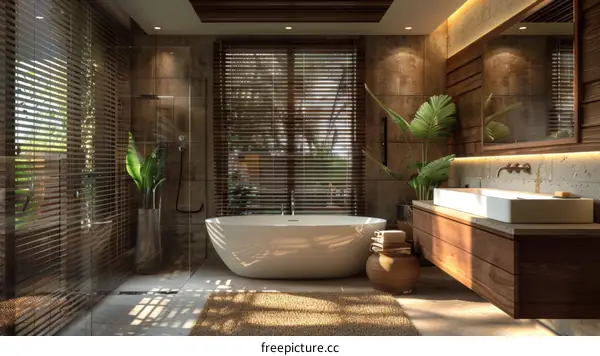 Modern Tropical Bathroom Interior Design