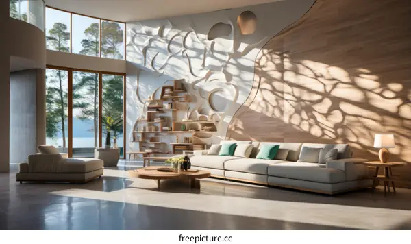 Minimalistic Living Room With Large Window