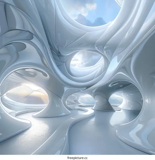 Futuristic Alien Spaceship Interior