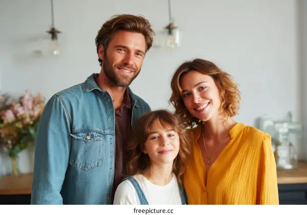 Happy Family Portrait Indoor