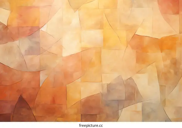 Abstract painting with warm colors