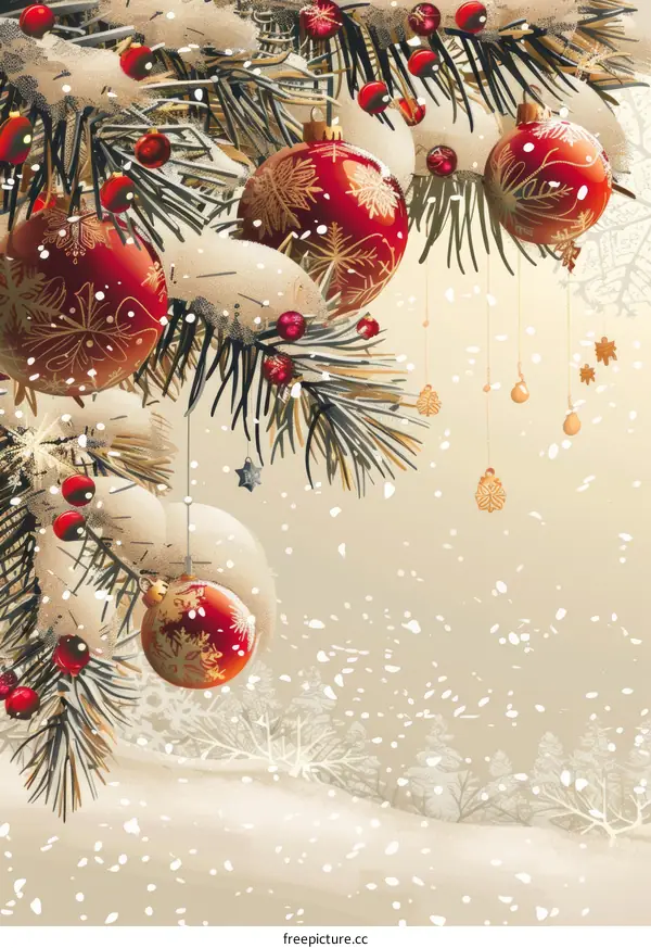 Decorated Christmas Tree Branches for Christmas