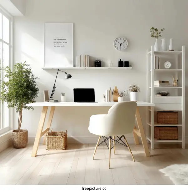 Modern Minimalist Home Office Workspace