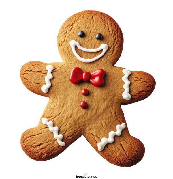 [Transparent Background PNG]Delicious Festive Gingerbread Man Cookie