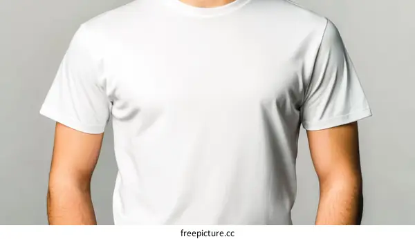 Blank White T-Shirt Studio Shot