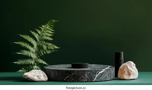 Modern Minimalist Display Stand with Natural Elements