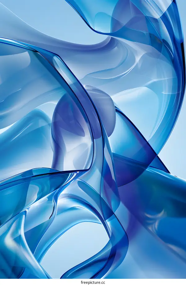 Abstract Blue 3D Shapes Design