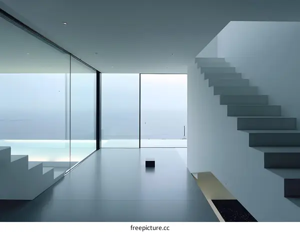 Modern Minimalist Interior Design With Sea View