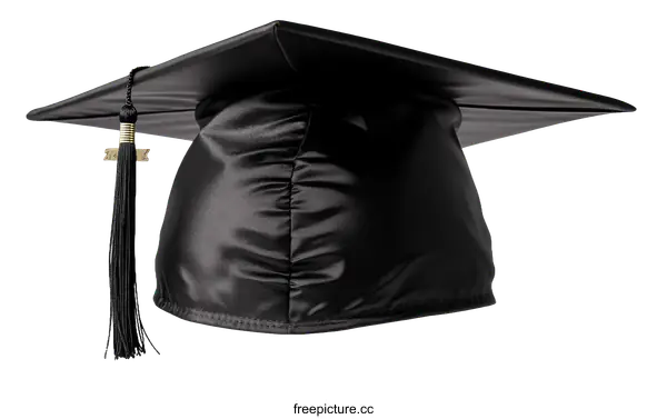 [Transparent Background PNG]Black Graduation Cap with Tassel