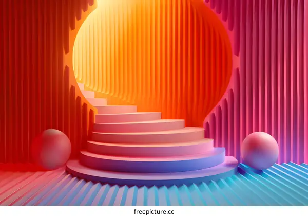 Colorful Abstract Stairway