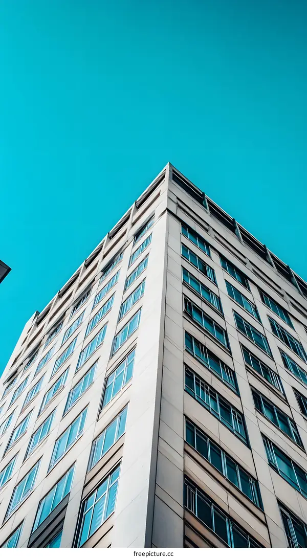 Modern Building Architecture with Blue Sky Background