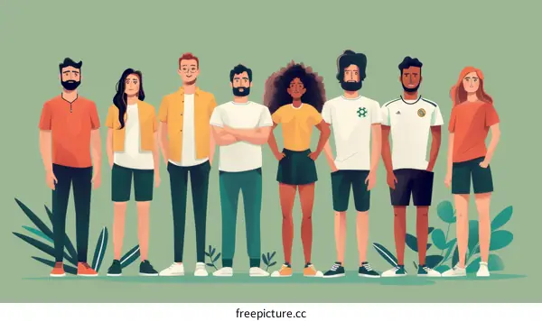 A group of diverse people standing together