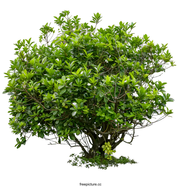 [Transparent Background PNG]Green Bush with White Background