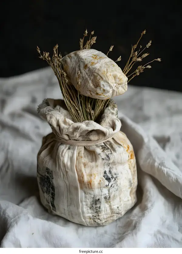 Dried Flower Bouquet in Linen Bag