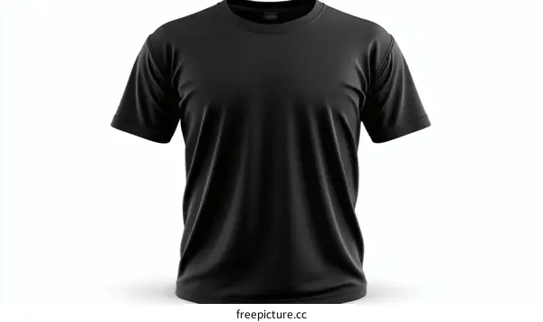Black Short Sleeve T-shirt Mockup