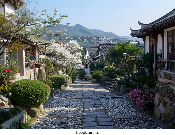 ancient chinese architecture courtyard alley