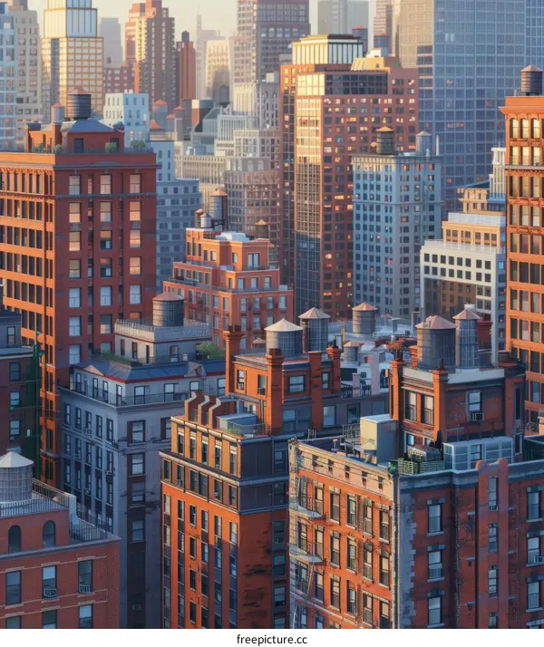 Cityscape of Buildings in a Urban Area