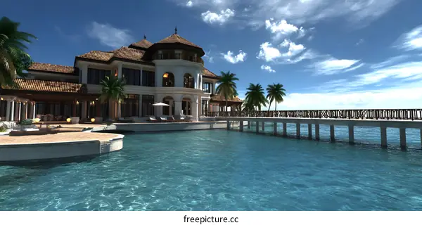 Luxury Villa with Private Pool and Pier