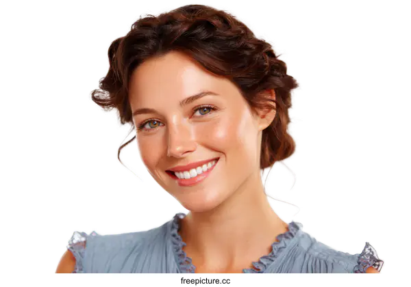 [Transparent Background PNG]Beautiful Woman with Perfect Smile Portrait